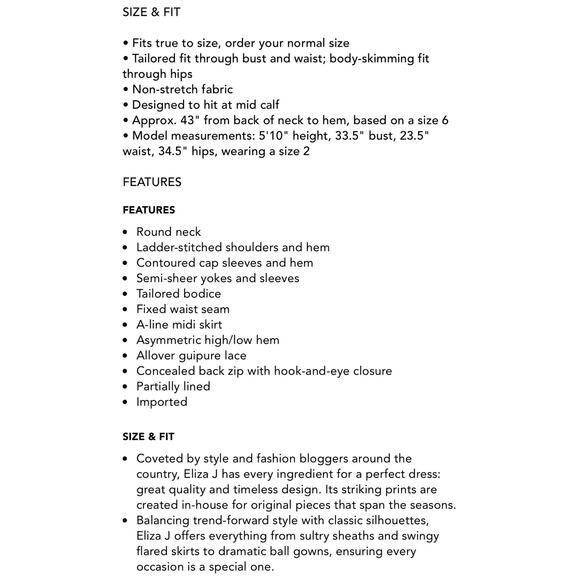 NWT Eliza J Lace Guipure Lace Asymmetrical Dress Size 12 Navy Short Sleeve $188 - Picture 8 of 12